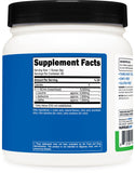 Nutricost BCAA Powder Sour Green Apple container with gym accessories