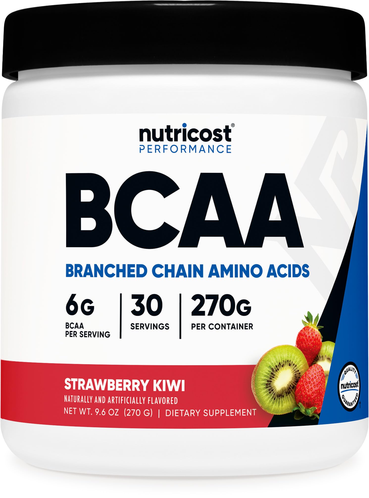 Nutricost BCAA Powder Strawberry Kiwi front view