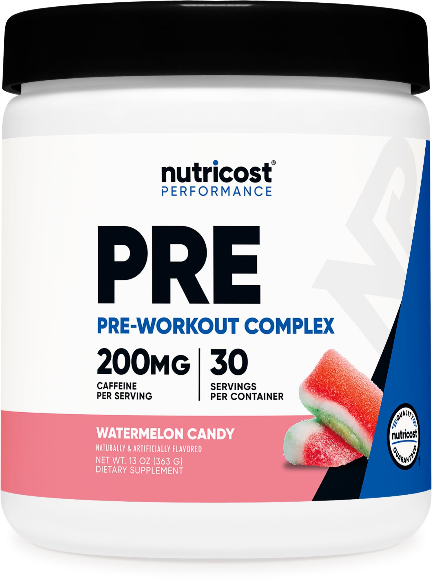 Nutricost BCAA Supplement front view with 30 servings
