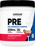 Nutricost BCAA Supplement front view with 30 servings