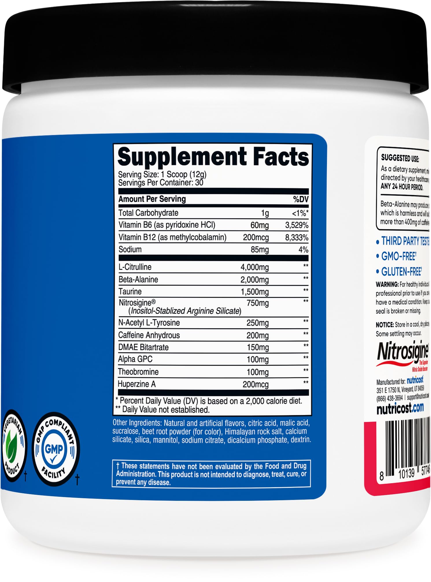 Nutricost BCAA Supplement scoop with powder