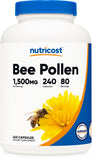 Nutricost Bee Pollen Capsules 240 count bottle front view