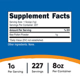 Nutricost Bee Pollen Powder nutritional information label