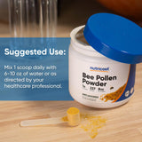 Nutricost Bee Pollen Powder packaging dimensions
