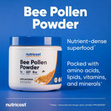 Nutricost Bee Pollen Powder top view of open bottle