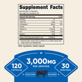Nutricost Beef Liver Extract Capsules 3000mg close-up of capsules