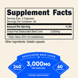 Nutricost Beef Liver Extract Capsules side view showing label