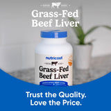 Nutricost Beef Liver Extract Capsules with measuring spoon