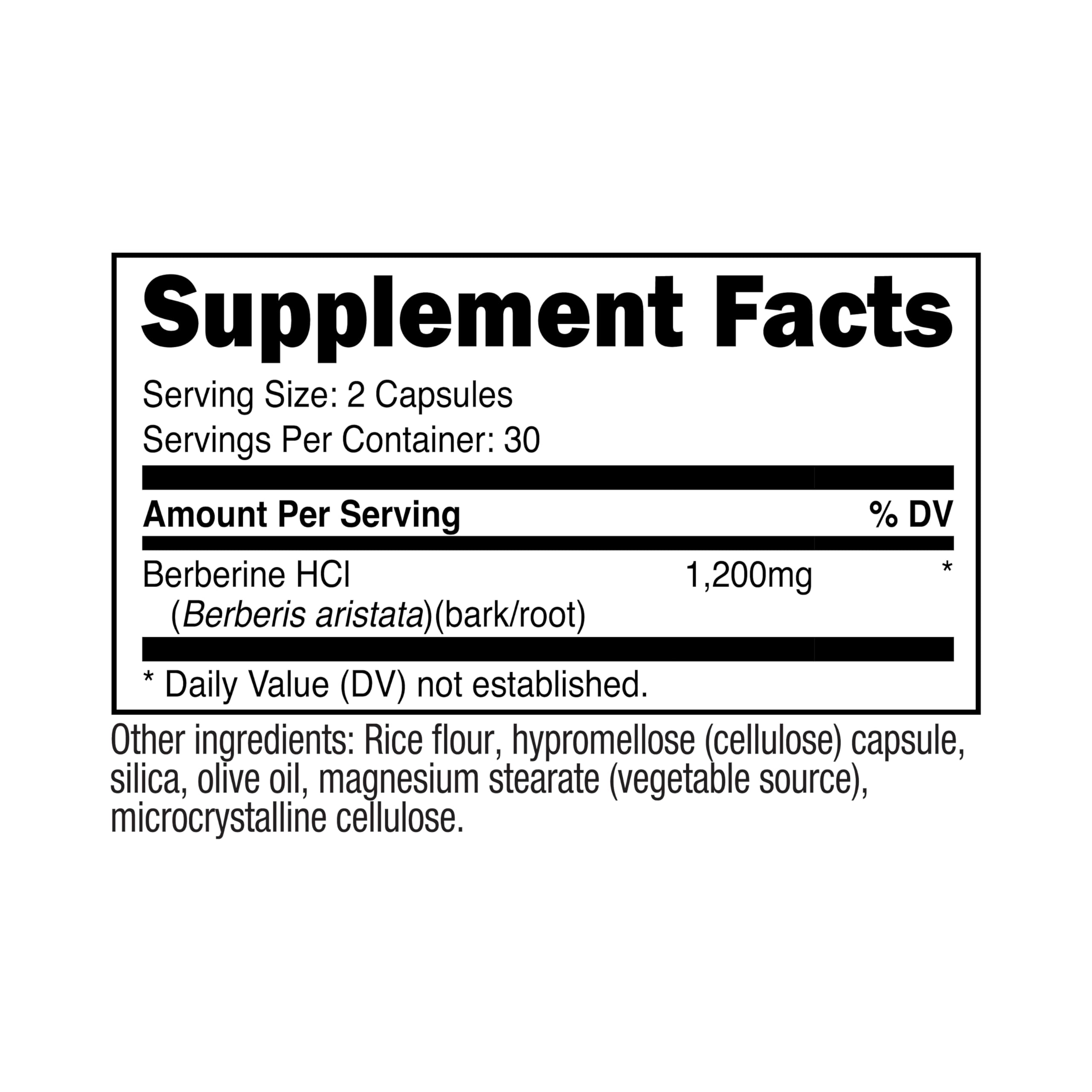 Nutricost Berberine HCl 1200mg bottle with capsules
