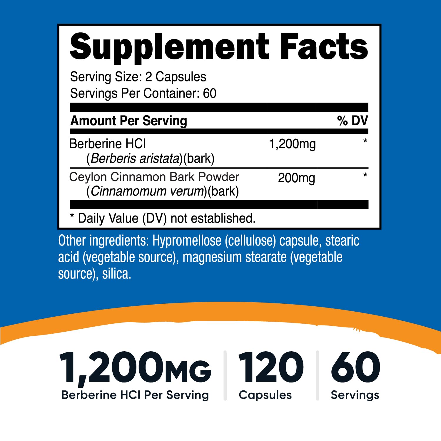 Nutricost Berberine HCl supplement bottle with label