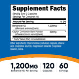Nutricost Berberine HCl supplement bottle with label