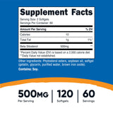 Nutricost Beta Sitosterol Softgels 500mg side view