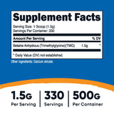 Nutricost Betaine Anhydrous Powder 500g side view