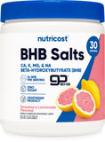 Nutricost BHB Salts Drink Mix Strawberry Lemonade front view