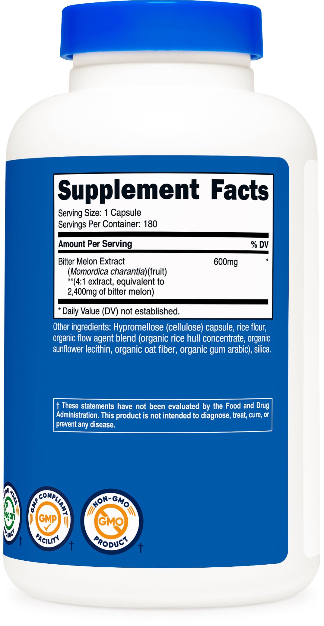 Nutricost Bitter Melon Extract label details