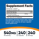 Nutricost Black Cohosh 540mg 240 Capsules side view