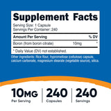 Nutricost Boron Supplement bottle showing label and dosage