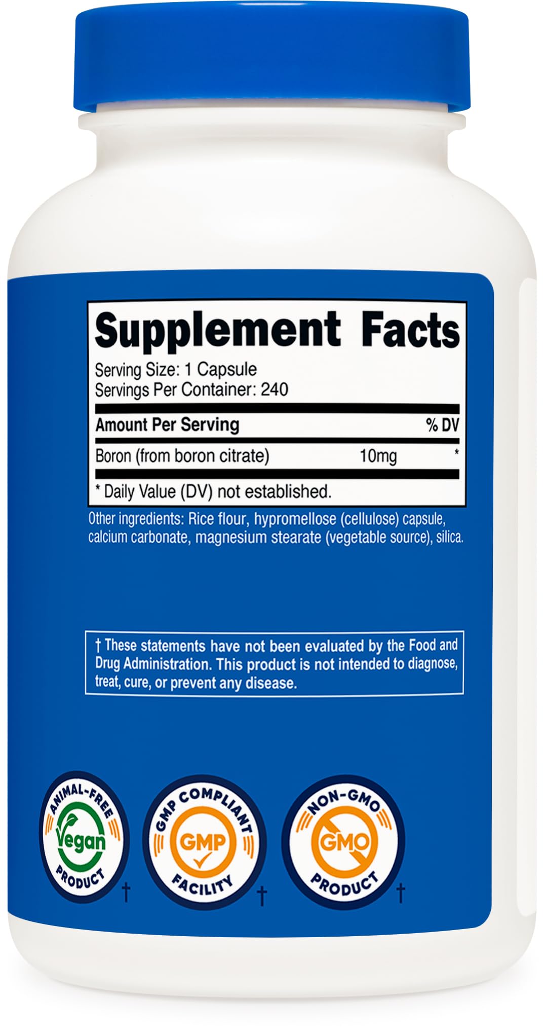 Nutricost Boron Supplement displayed on a kitchen counter