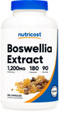 Nutricost Boswellia Extract 180 capsules bottle front view