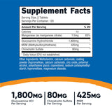 Nutricost bottle side view with ingredient details