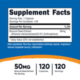 Nutricost Broccoli Seed Extract Capsules bottle side view