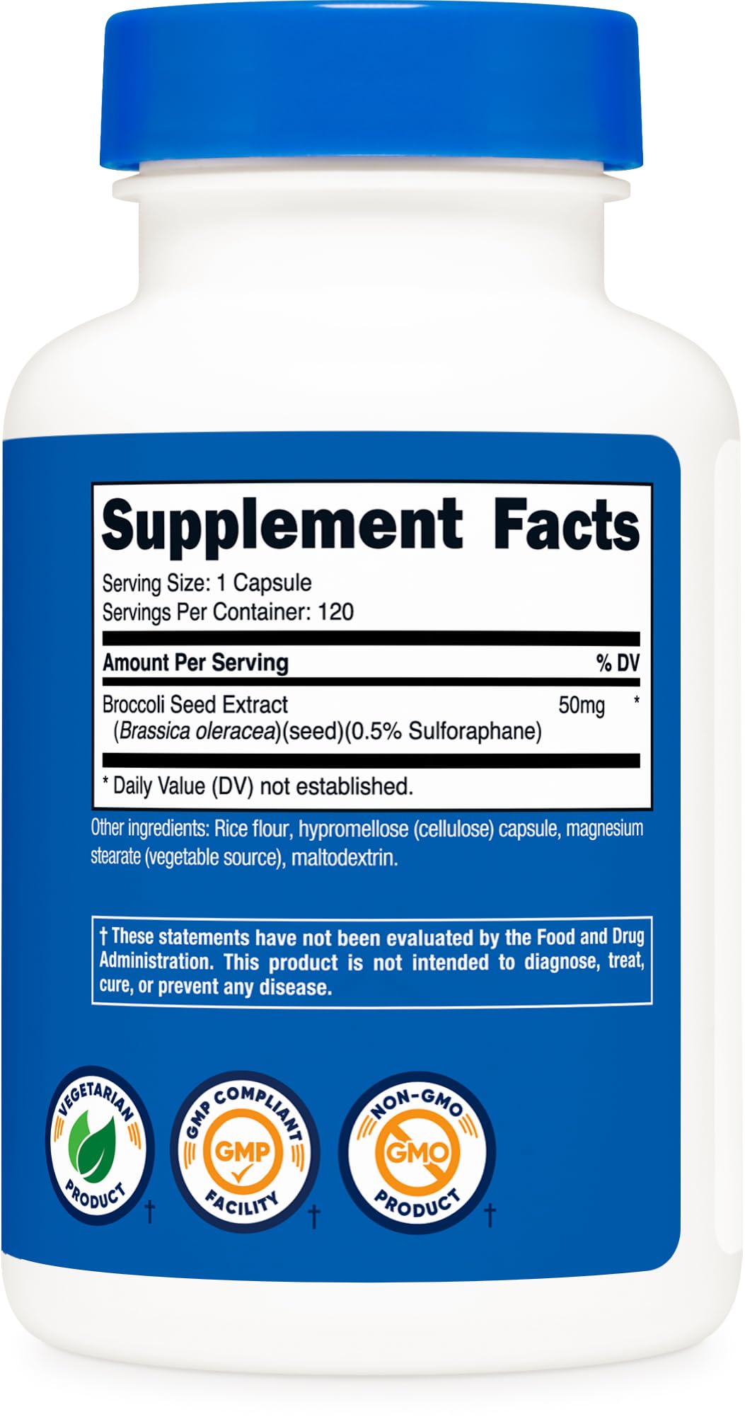 Nutricost Broccoli Seed Extract Capsules in a lifestyle setting