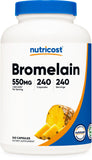 Nutricost Bromelain 60 capsule bottle front view