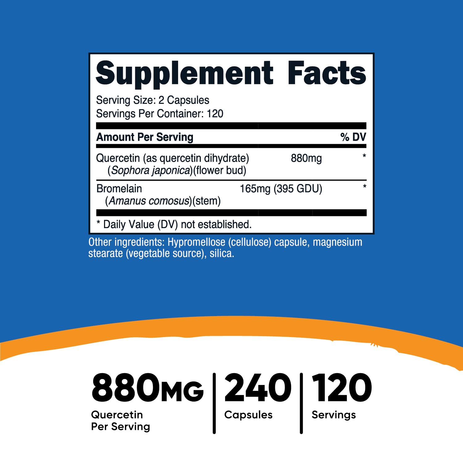 Nutricost Bromelain Quercetin bottle with label