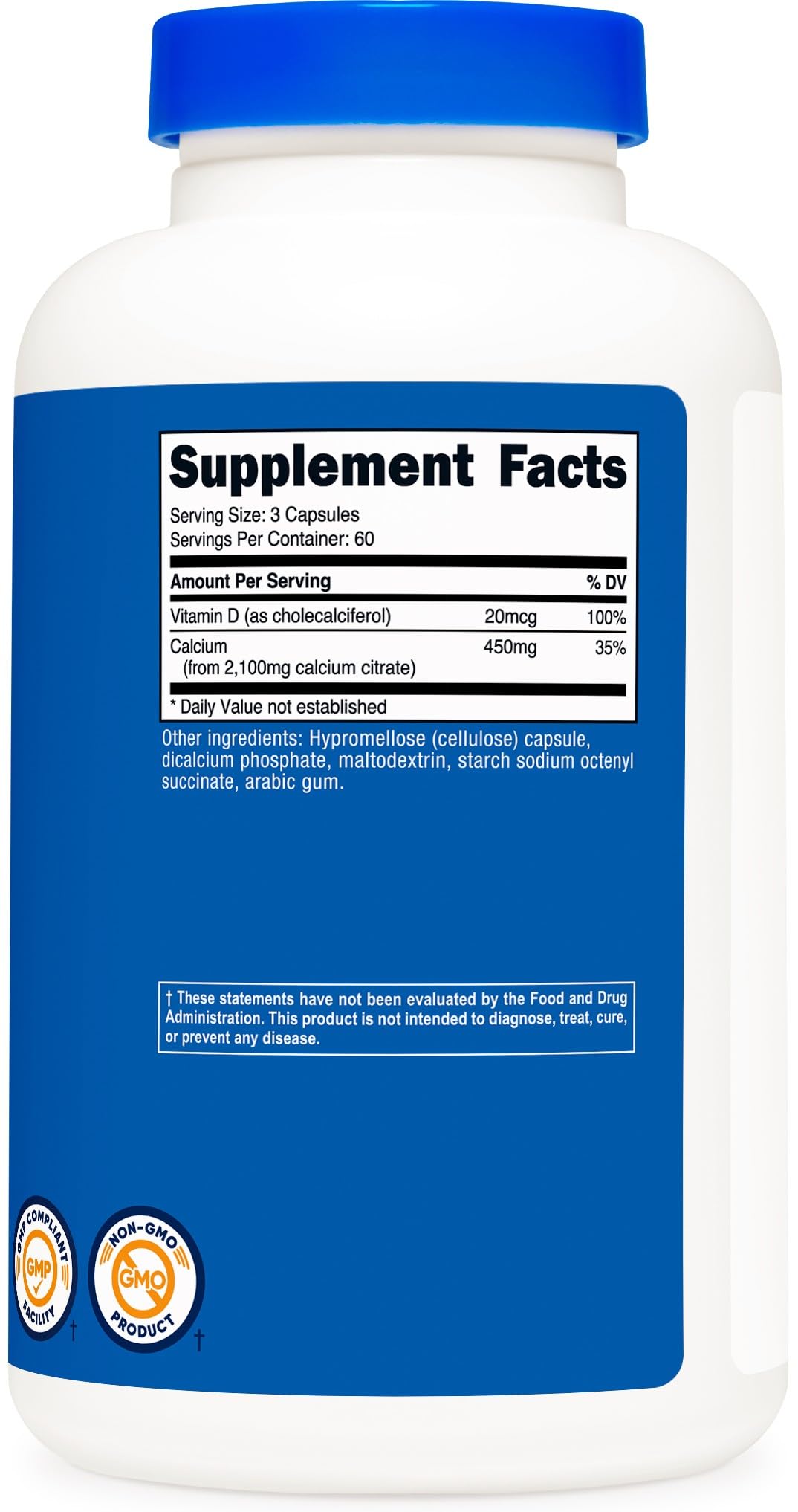 Nutricost Calcium Citrate bottle with a measuring spoon