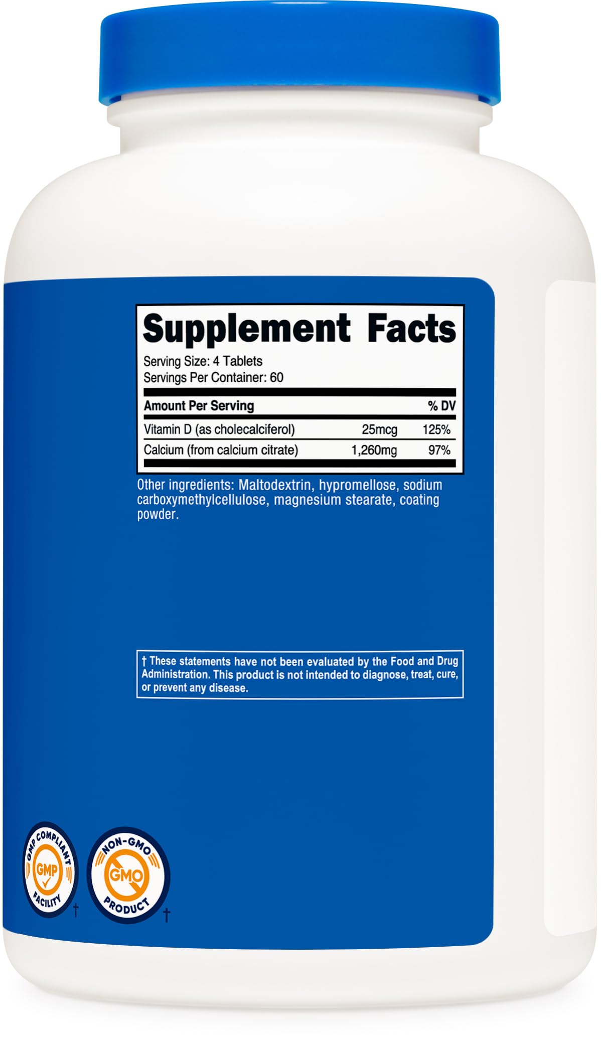Nutricost Calcium Citrate bottle with background