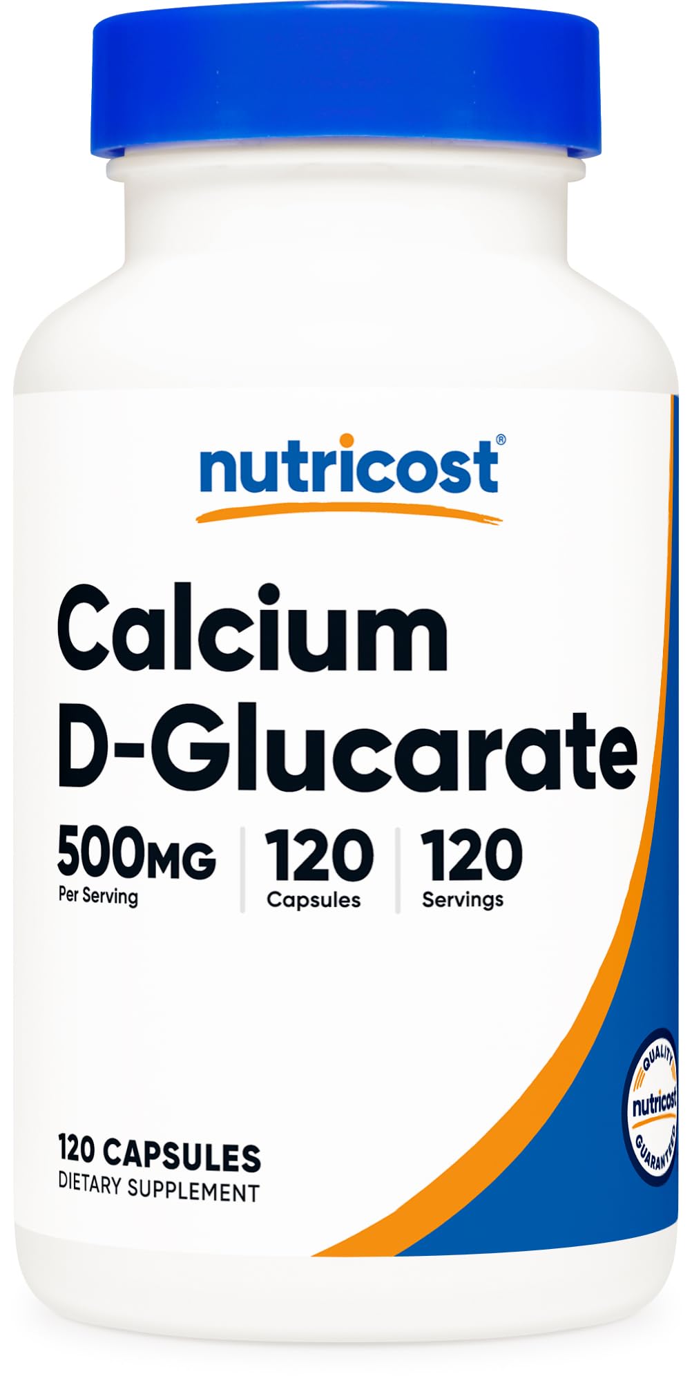 Nutricost Calcium D-Glucarate 500mg 120 Veggie Capsules front view