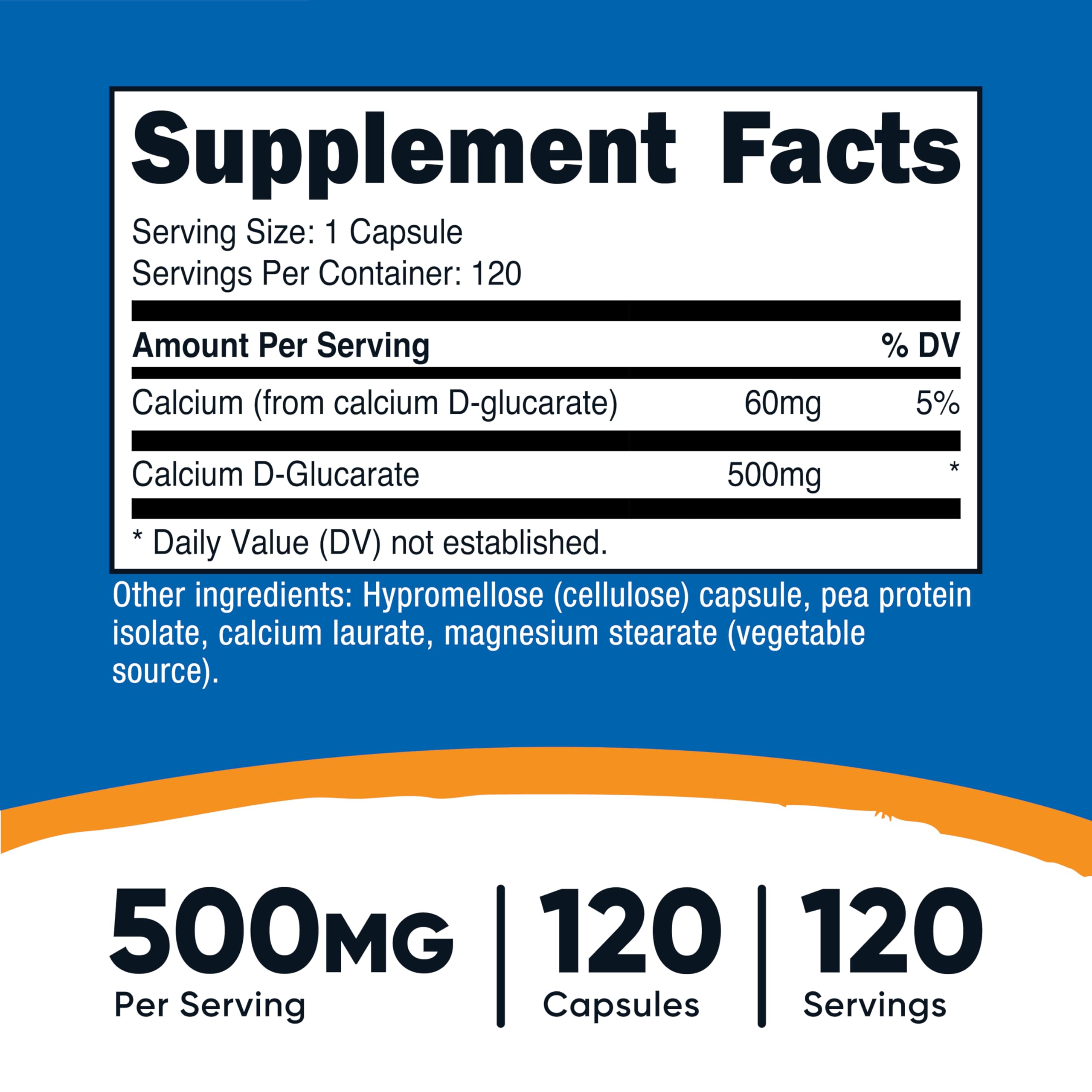 Nutricost Calcium D-Glucarate bottle with label details