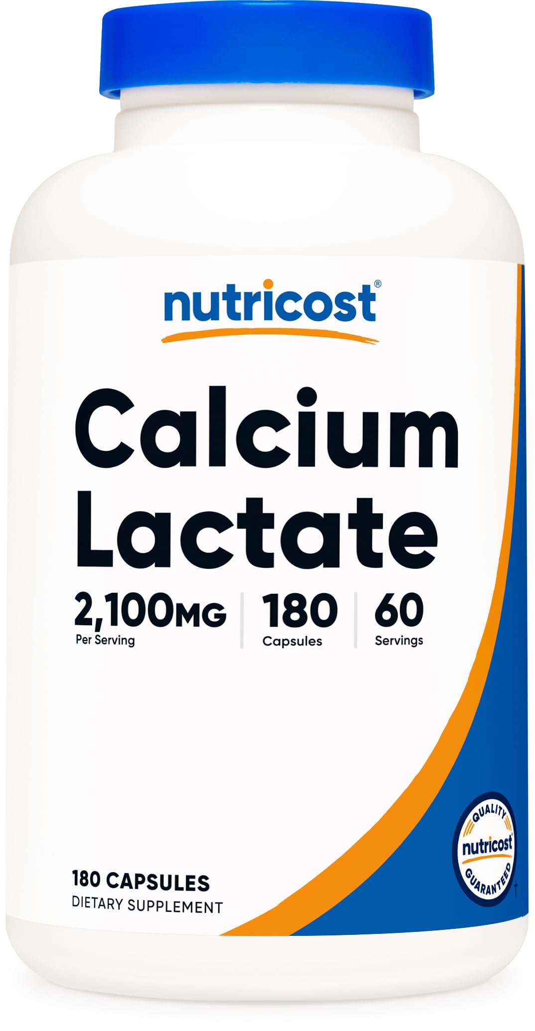 Nutricost Calcium Lactate bottle front view