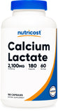Nutricost Calcium Lactate bottle front view