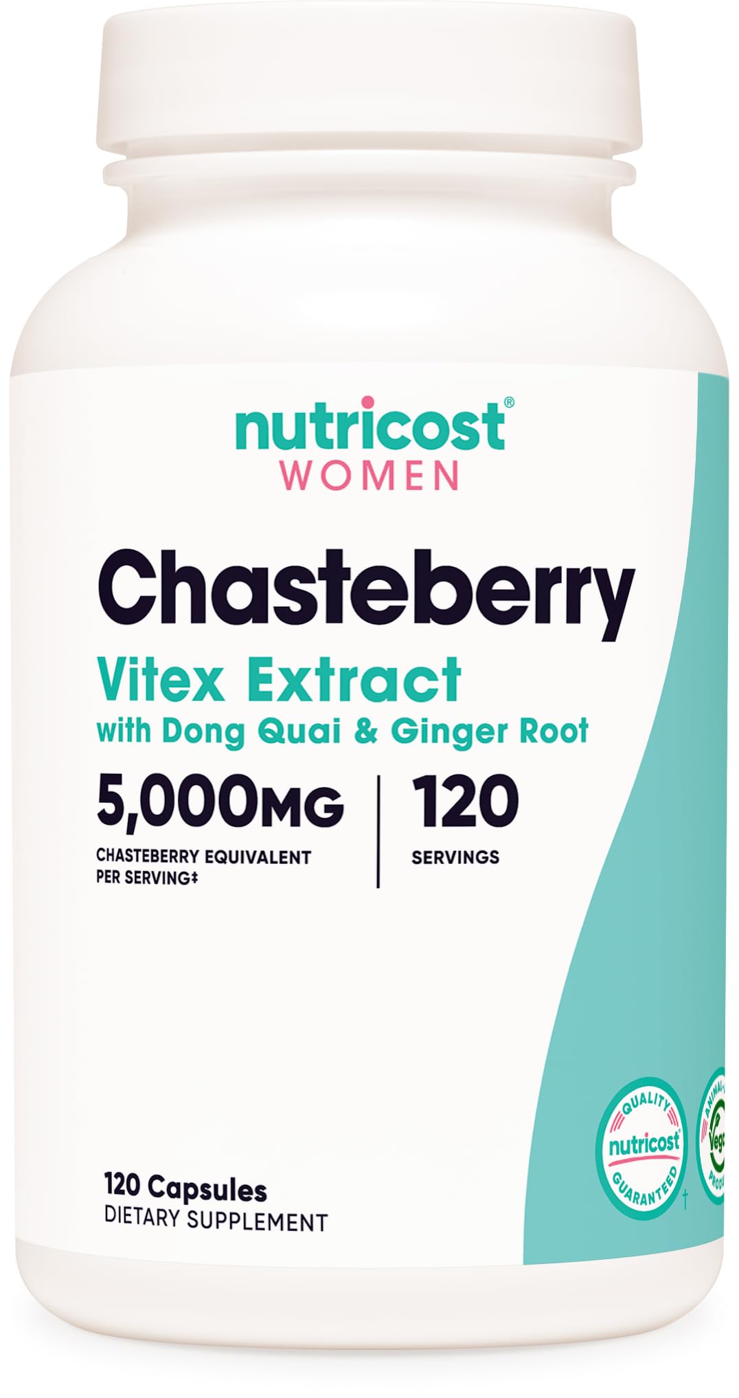 Nutricost Chasteberry Supplement 500mg 120 Capsules front view