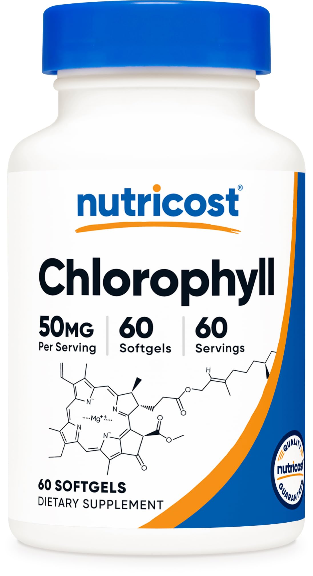 Nutricost Chlorophyll Softgels 50mg front view of packaging