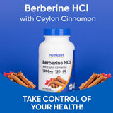 Nutricost cinnamon capsules on a wooden table