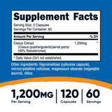Nutricost Cissus Quadrangularis 1200mg supplement capsules close-up