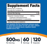 Nutricost Cistanche Tubulosa 500mg Vegan Capsules side view