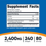 Nutricost CLA Softgel Capsules 800mg bottle side view