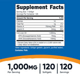 Nutricost Cod Liver Oil Softgels 1000mg side view