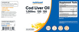 Nutricost Cod Liver Oil Softgels 1000mg with measuring spoon