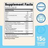Nutricost Collagen Peptides 590g unflavoured powder packaging side view