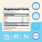 Nutricost Collagen Powder 1LB packaging side view