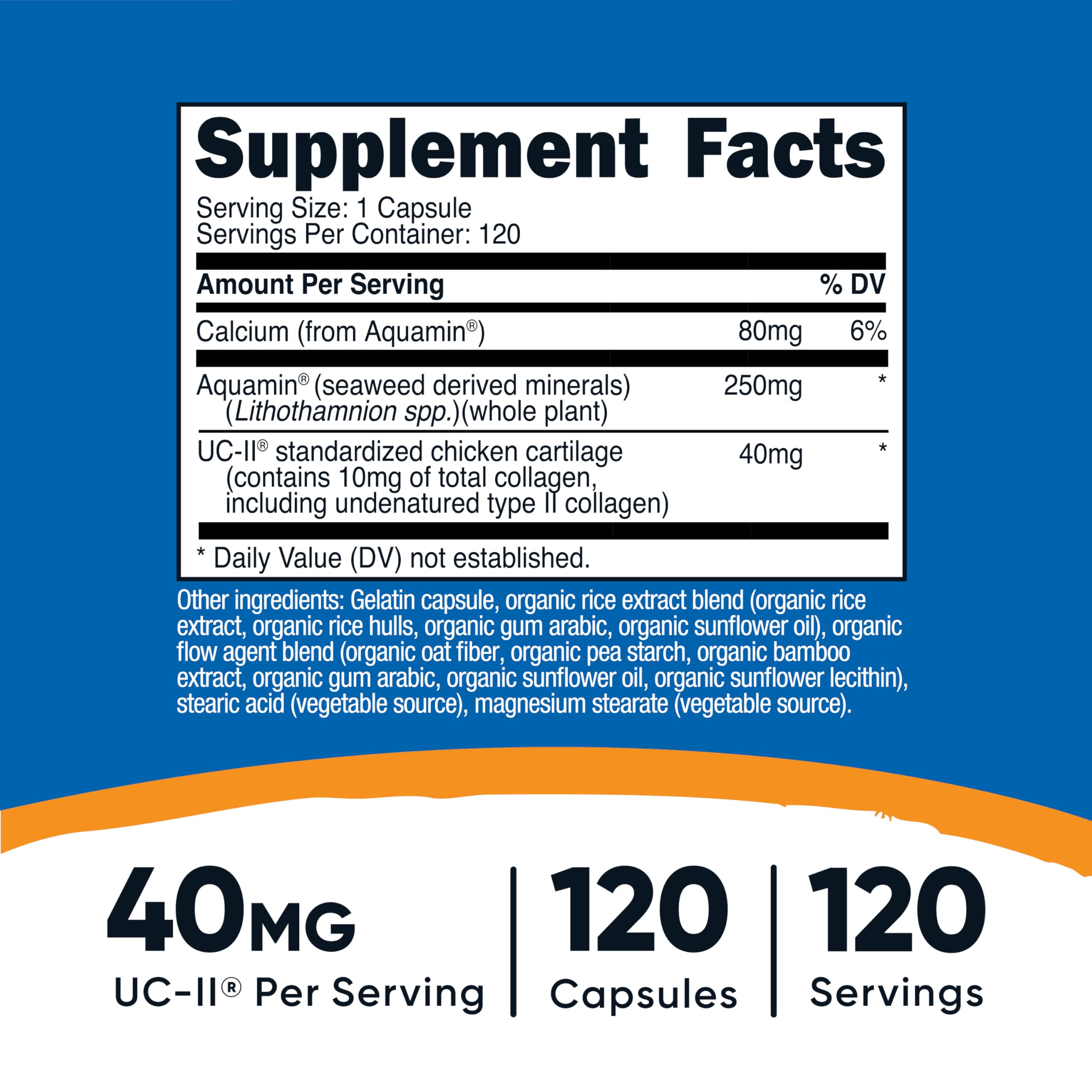 Nutricost Collagen Supplement showing side view with ingredient details