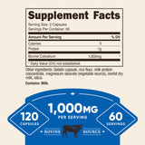 Nutricost Colostrum Capsules 1000mg bottle side view