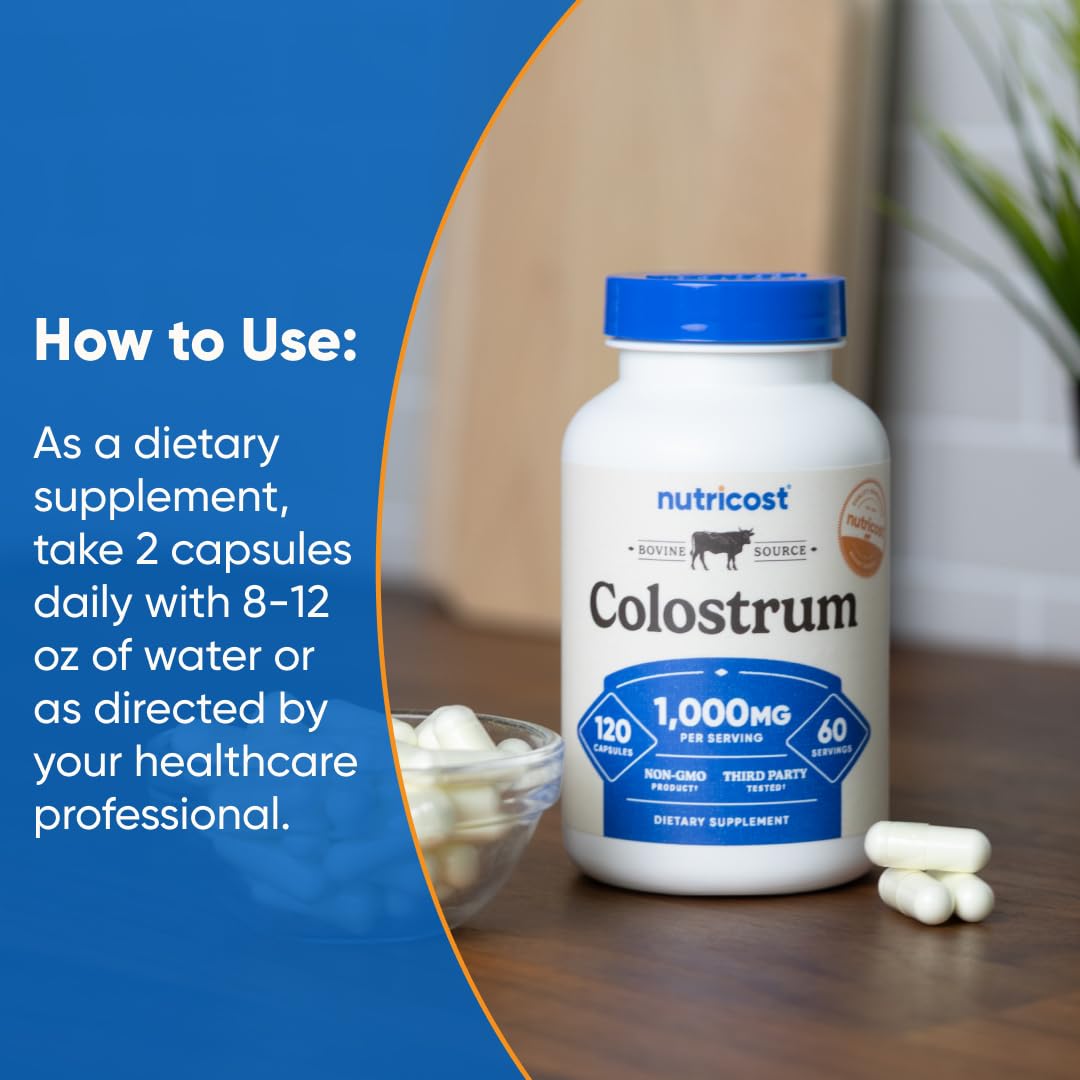 Nutricost Colostrum Capsules 1000mg nutritional facts