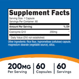 Nutricost CoQ10 200mg bottle with 60 capsules