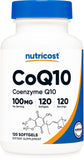 Nutricost CoQ10 Softgels 100mg front view of packaging
