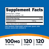 Nutricost CoQ10 Softgels 100mg side view of softgel